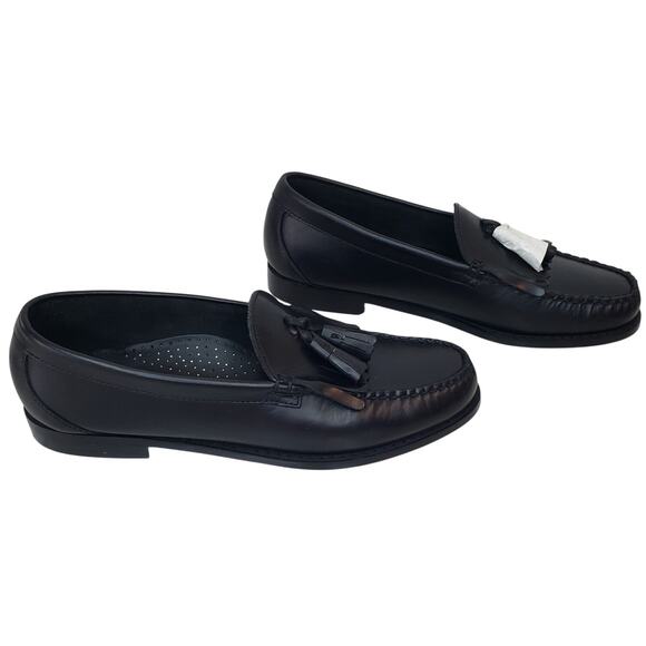 NWOB Brooks Brothers Men's Size 11.5 D Black Leather Tassel Kiltie Loafers - Picture 7 of 15